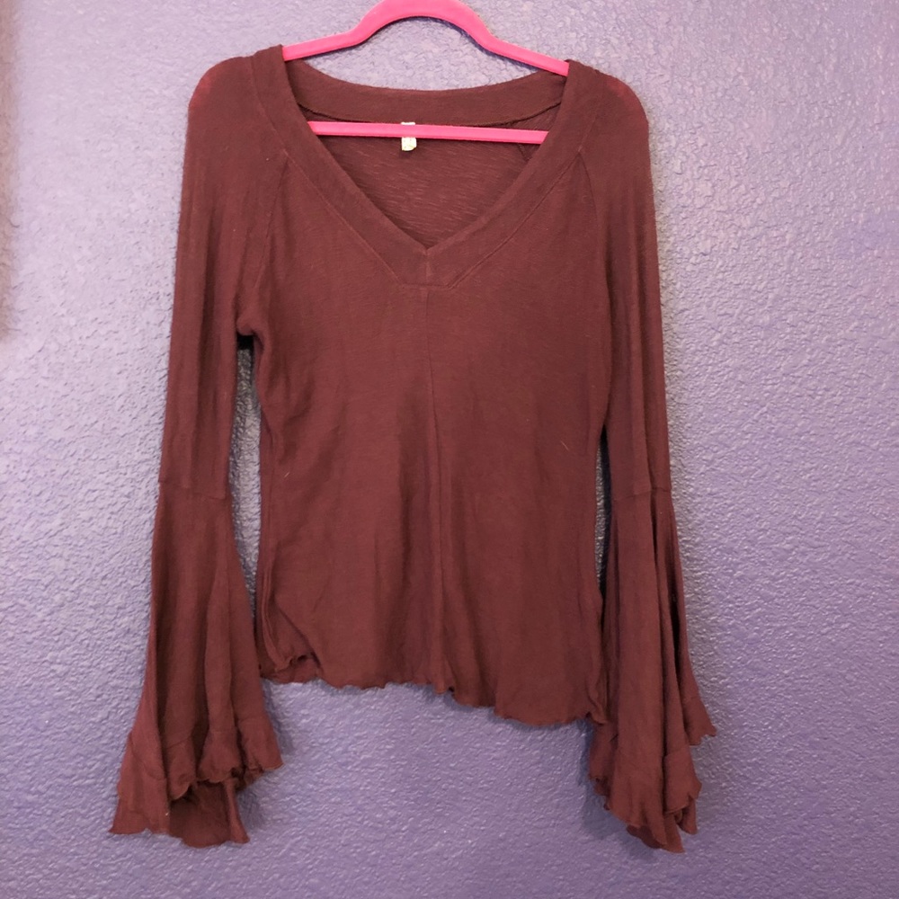 || Free People Bell Sleeve Blouse ||